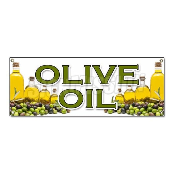 OLIVE OIL BANNER SIGN extra virgin cooking dinner salad mediterranean cook chef
